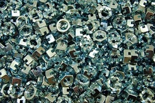 (200) Slotted Hex Castle Nuts 7/16-20 Fine Thread Zinc Plated