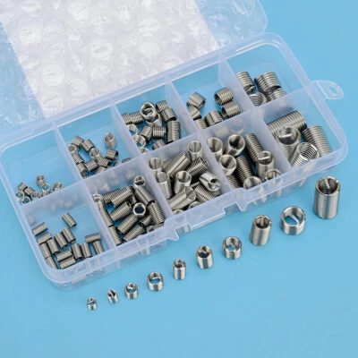 DWCX Juego de 150 piezas de acero inoxidable M3-M8 tuerca de remache helicoil rosca kit de reparación
