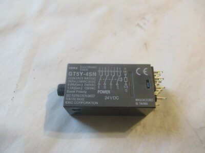 (A) IDEC GT5Y-4SN Electronic Timer Relay 24 VDC Coil GT5Y4SN