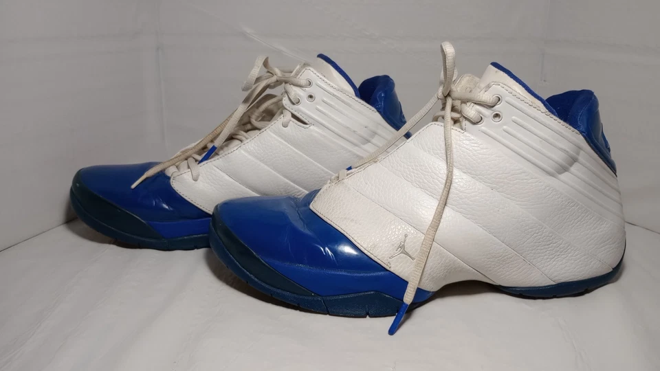 Nike Air Jordan Mach III: Cordones para zapatos punta azul para hombre talla 10,5 (blanco y azul) Foto 2 de 4