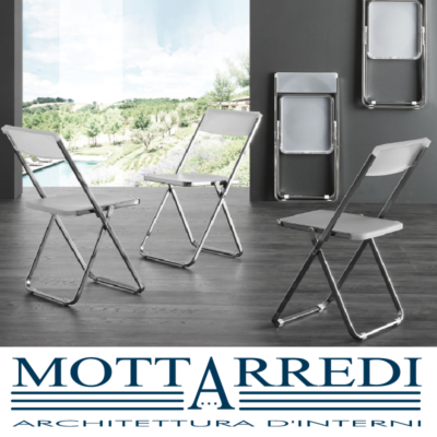 SEDIA PIEGHEVOLE IN METALLO E PROPILENE LA SEGGIOLA BIT LUX
