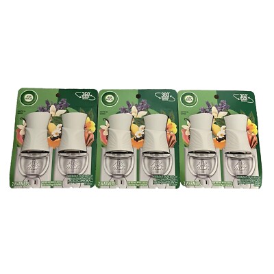 Lot Of 3 2 Packs (6 Warmers Total) Air Wick Scented Oil Air Freshener Warmer NEW