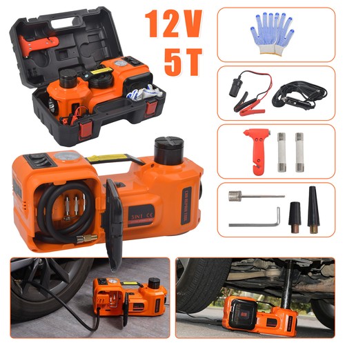 3in1Electric Car Jack 5 Ton 12V Hydraulic Car Jack with Tire Inflator Pump & LED - Picture 4 of 16