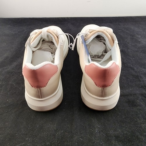 Universal Thread Para mujeres 8M Zapatos Flora Informales Tenis Blanco Con cordones Borde Rosa - Imagen 4 de 12