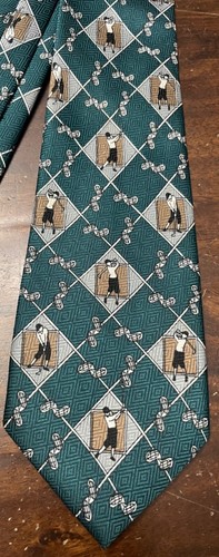 Amiens grüne Herren Golfer-Krawatte 56,5 x 3,625 Zoll - Bild 2 von 3