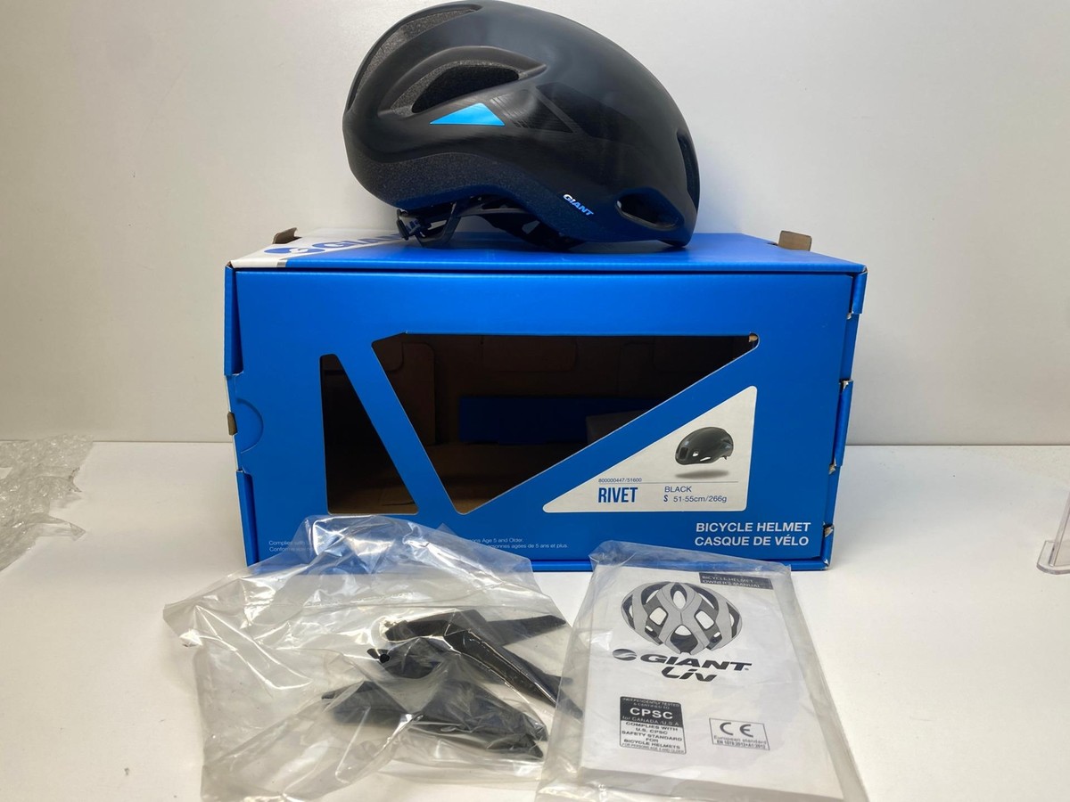 new Giant RIVET Bicycle HELMET Black SMALL 51-55 cm