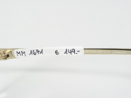 METZLER by NiGuRa M1028 C GOLD EYEGLASSES GLASSES TITANIUM 49-19-135mm Germany - Picture 11 of 11