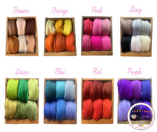 Heidifeathers® Merino Wool Tops / Roving - 8 Different Shade Packs, 48 Colours!