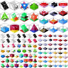 100 Pcs Mini Cube Puzzle Box in Bulk Balance Iq Party Favor Games Brain Tease...