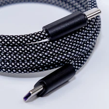 Self-Coiling 60W Fast Charger Cable Anti-Tangle USB-C PD For iPhone16 15/Samsung