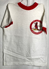 Vntg MLB St. Louis Cardinals Souvenir Cotton T-Shirt White Unisex Youth 6/8. USA