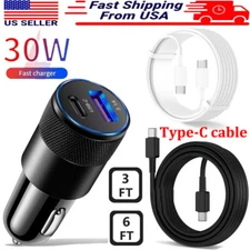 30W Fast Charging USB-C Car Charger Adapter For Samsung A16 A06 A15 A25 A35 A55