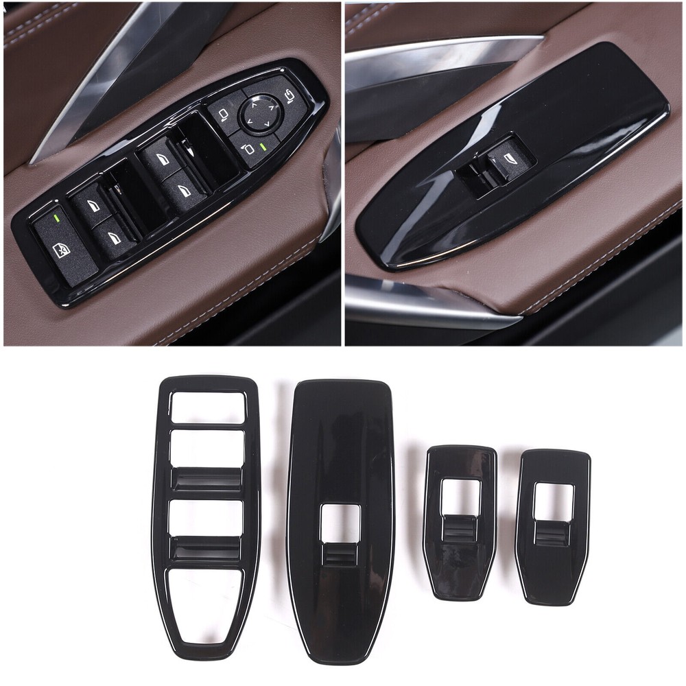 For BMW X1 2023-2024 ABS Glossy Black Glass Lifting Frame Trim Accessories Cover