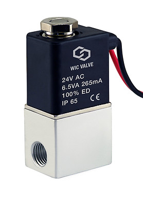 1/8 Inch Zero Differential Direct Acting Electric Air Water Solenoid Valve 24VAC