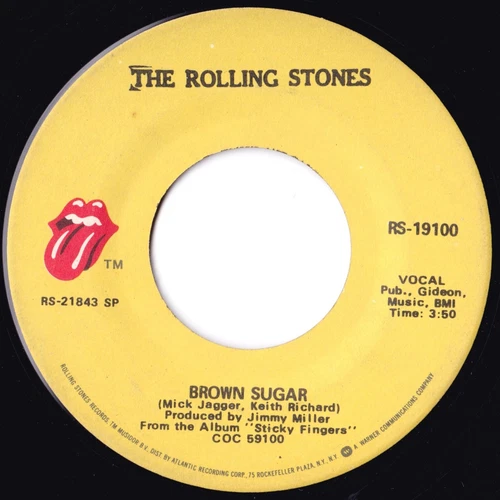 The Rolling Stones - Brown Sugar / Bitch - 7 Inch Vinyl Single (US) - RS 19100