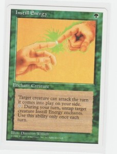 Magic the Gathering ~ MTG ~ 1x Instill Energy ~  LP ~ 4th Edition