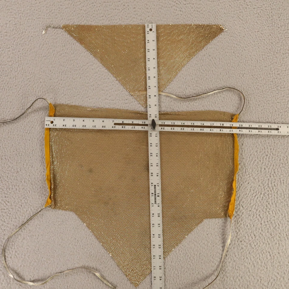 VTG Whiting & Davis Top Womens S Solid Metal Mesh Sleeveless Set Disco 1970s - Image 3 of 4