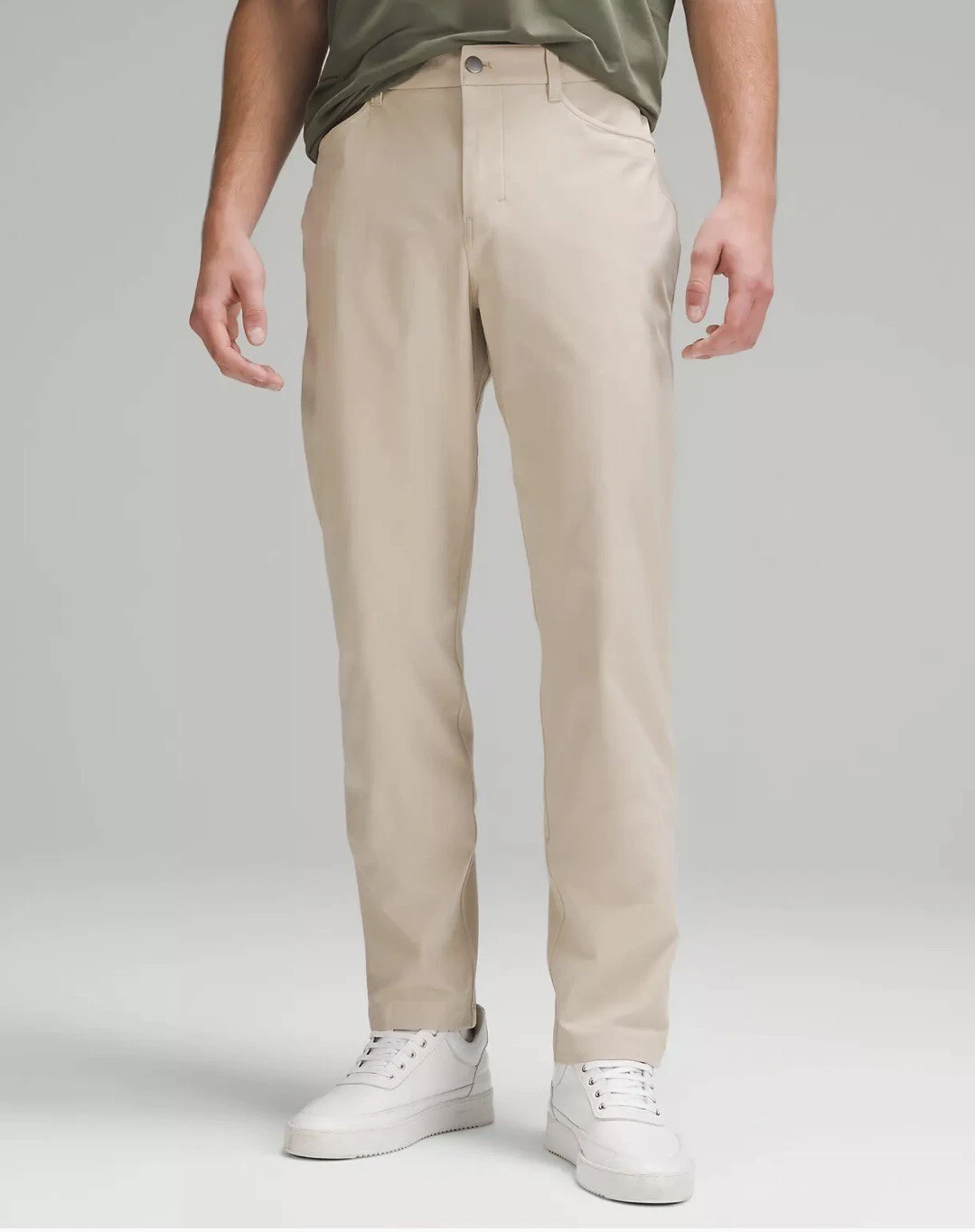 Lululemon Men's ABC Classic Fit Pants Size 31 Khaki Beige Warpstreme Stretch