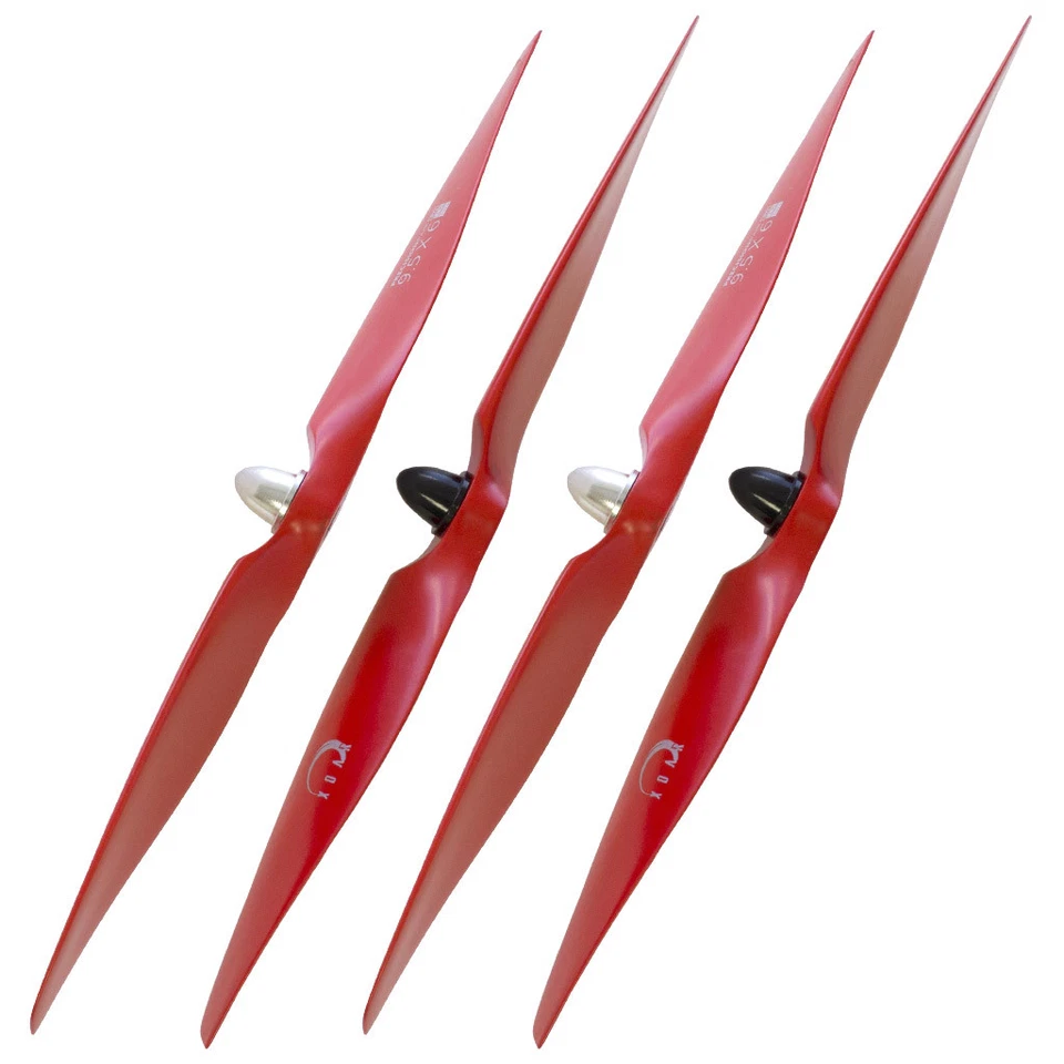 XOAR DJI Phantom 3 & 4 Red Wood Self-Tightening Propeller Props 9450 (2 Pairs) - Image 2 of 4