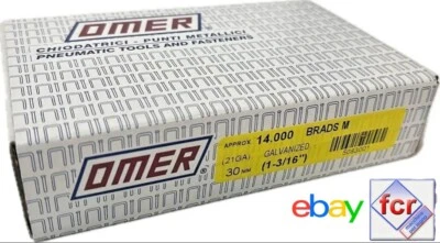 CHIODI - SPILLI - GROPPINI OMER BRADS M VARIE LUNGHEZZE (scatola 14.000pz) 21GA