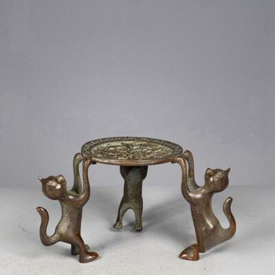 In The Third Year of The of China The Old Collection of Lucky Cat Wax Holders