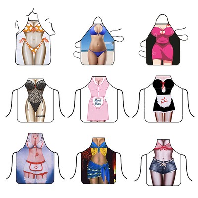 1Pc Kitchen Sexy Apron Woman Funny Cooking Baking Party Cleaning Cute Aprons NM