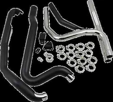 Cobra Black Powerport Dual Head Pipe Header Harley Freewheeler 15-16