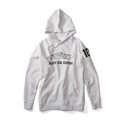 Men's - Uno Zero Auto da Corsa Heather White Pullover Hoodie