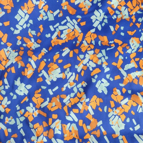 NWT Under Armour Youth Medium Girls Fleece Printed Hoodie Blue/Orange Avy - Picture 2 of 7