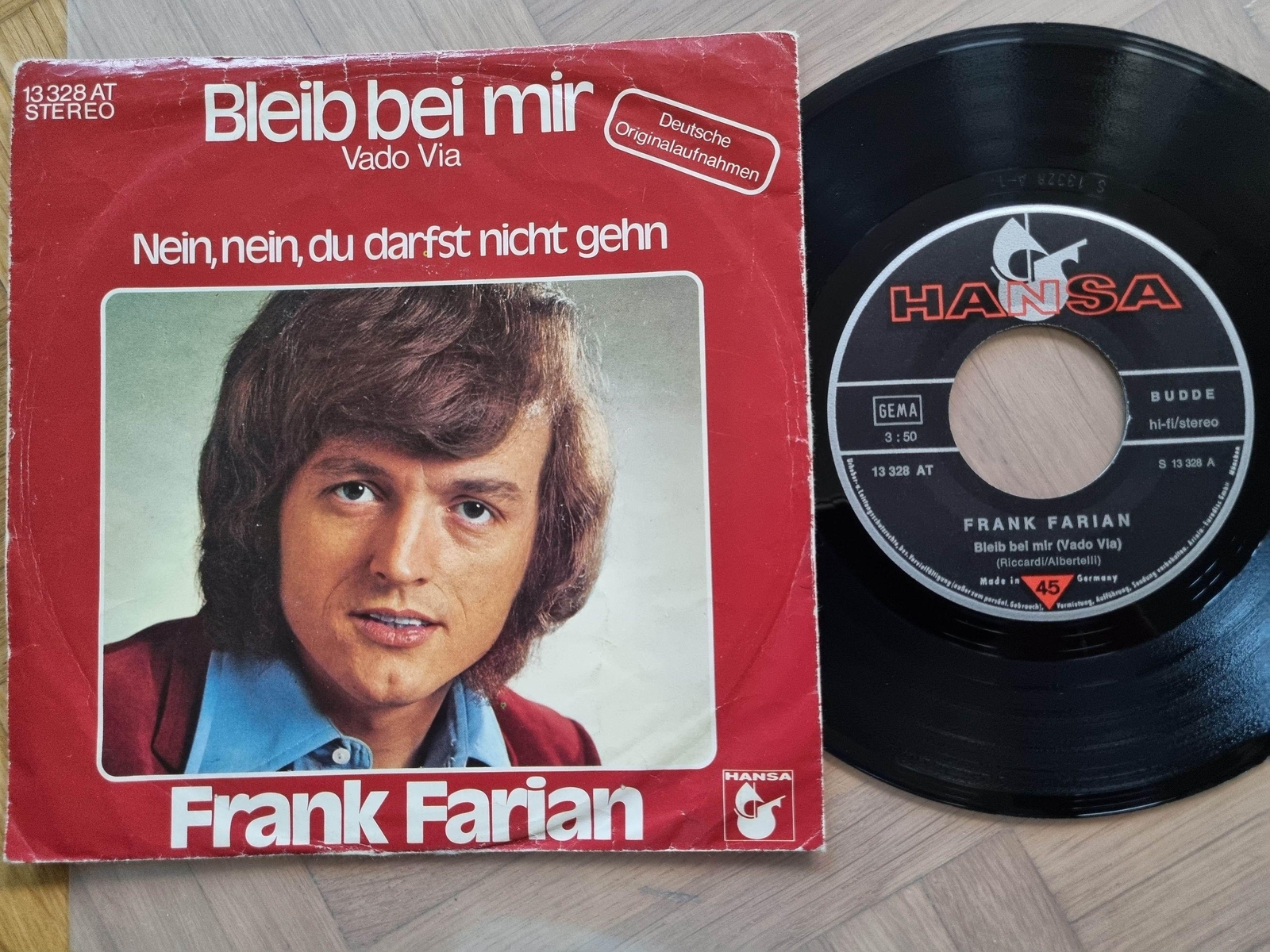 7"" Single Frank Farian - Bleib bei mir Vinyl Germany/ CV Drupi - Vado via