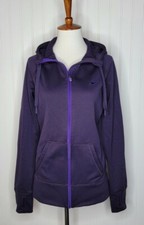 Nike Therma Fit Full Zip Hooded Jacket Women's Size Small Dark Purple