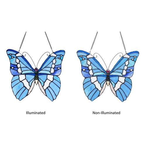 Panel de ventana Suncatcher estilo Tiffany mariposa vitral UNO DE ESTE PRECIO - Imagen 4 de 5