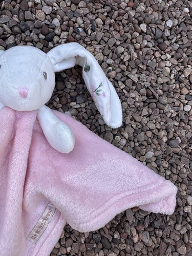 Blankets & Beyond Bunny Rabbit Pink Floral ears Baby Comforter Blanket Soother - Picture 3 of 10