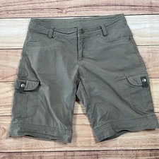 Kuhl Splash Cargo Bermuda Shorts Women's Size 8 Green Hiking Outdoor Pockets