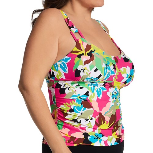 Anne Cole Cabana Party Tri Tankini Swim Top Floral Print NWT Plus Size 22W - Picture 3 of 14