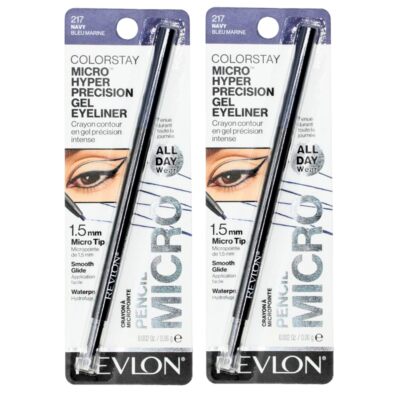 Revlon Colorstay Micro Hyper Precision Gel Eyeliner, 217 Navy Blue - Pack of 2