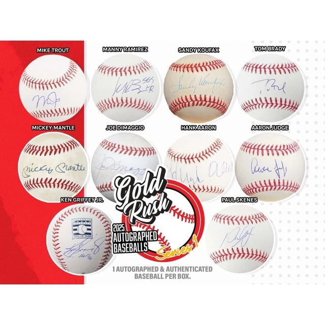 2025 Gold Rush Autographed Baseball Edition GREAT CHECK LIST