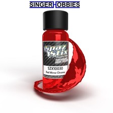 SPAZ STIX SZX10030 Red Mirror Chrome Airbrush Ready Paint, 2oz Bottle HRP