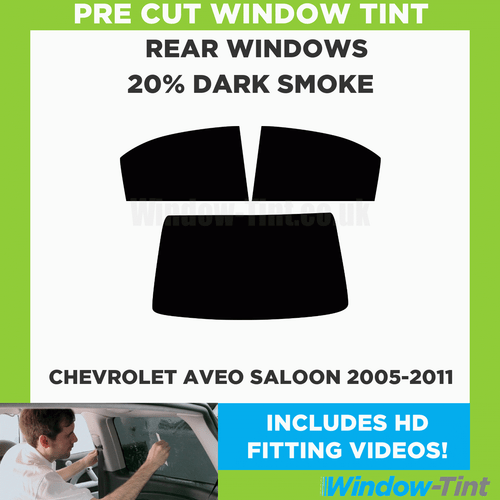 For Chevrolet Aveo 4-door Saloon 2005-11 Pre Cut Window Tint Kit 20% Dark Rear - Picture 2 of 10