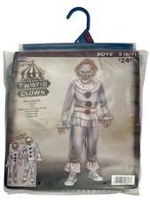 Fun World Twisted Clown 6 Piece Halloween Costume Boy's Small 6-7 NIP