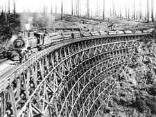 1918 Logging Railroad Trestle Washington Quality Metal Fridge Magnet 3x4 8129