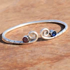 VALENTINO Bracciale in argento sterling 925 con granato sfaccettato e pietra preziosa tanzanite bracciale unico arte