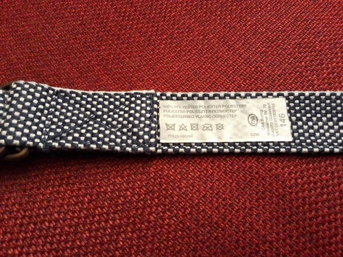 Jungen Gürtel Stoffgürtel - blau / weiß - für Jeans + besondere Anlässe WIE NEU - Bild 3 von 3