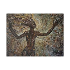 Matte Canvas, Stretched, 0.75" Aboriginal Italian Renaissance Fusion 