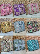 wholesale Quilted Cotton Printed Bags Reversible Large tote Bag Grocery,