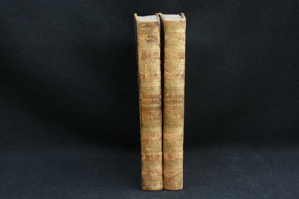 Life And Voyages Christopher Columbus 1840 Lea & Blanchard Vol 1, 2 Antiquarian - image 2 of 4