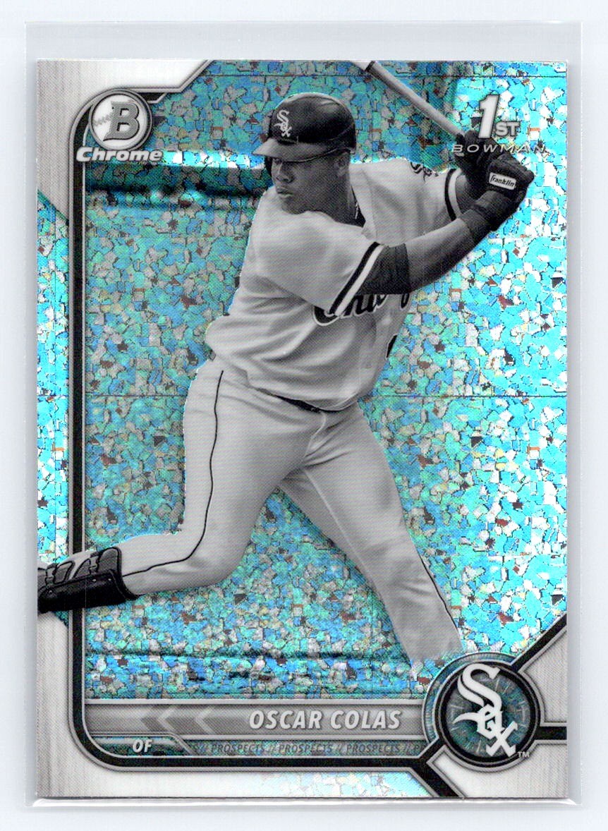 2022 Bowman Chrome 1st Black and White Mini-Diamond #BCP-152 Oscar Colas
