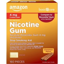 Nicotine Gum 4 mg Cinnamon Flavor Smoking Cessation Quit Aid 160 Count