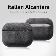 Luxury Alcantara AirPods Case - Fit Pro 3 (2025) and Pro 2, Leather Case