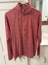 Under Armour HeatGear womens XL pink 1/4 Zip Long Sleeve Pullover
